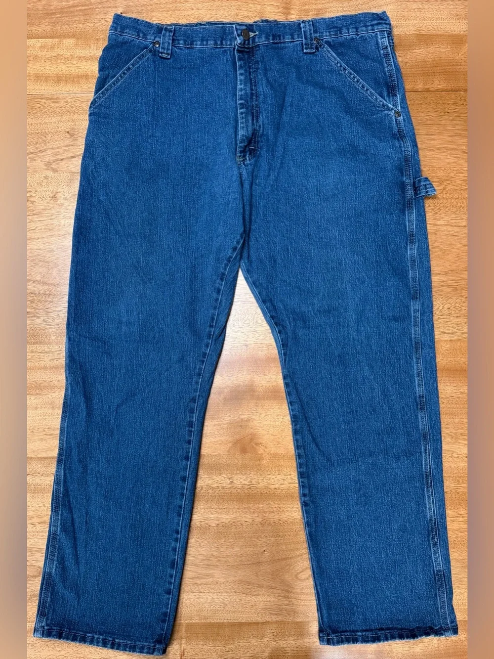 Wrangler - Men’s Five Star Premium Carpenter Jeans | Mid Indigo | Size 38 x 32